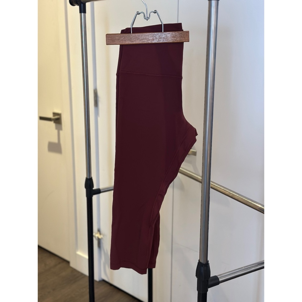 Lululemon Align HR Crop 21" Red Merlot Size 10
